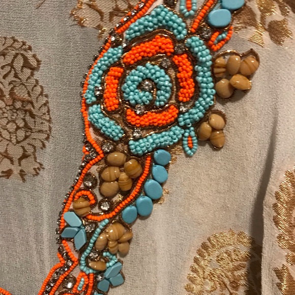 Boston Proper Ladies Blouse With Beading Size XS - Picture 5 of 7